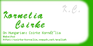 kornelia csirke business card